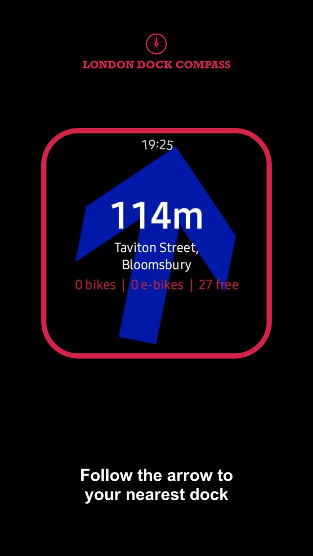 London Dock Compass Navigation View